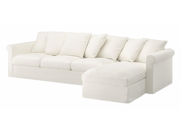 IKEA GRÖNLID Sofa 4-osobowa z szezlongiem, Inseros biały, Wysokość z poduchami oparcia: 104 cm Liczba miejsc Czteroosobowy Materiał obicia Tkanina