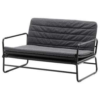 IKEA HAMMARN Sofa rozkładana, Knisa ciemnoszary/czarny, 120 cm