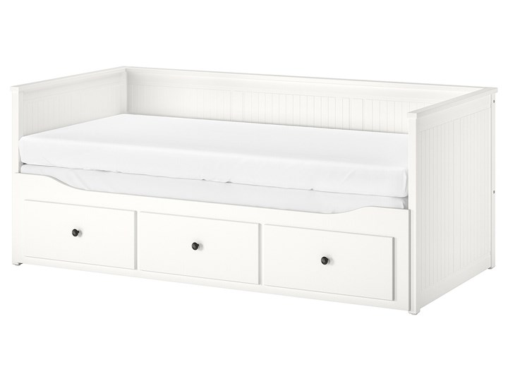 HEMNES Leżanka z 3 szufladami, 2 materace Rozmiar materaca 80x200 cm Podwójne Kategoria Łóżka dla dzieci