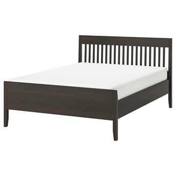 IKEA IDANÄS Rama łóżka, Ciemnobrązowy bejcowane, 140x200 cm