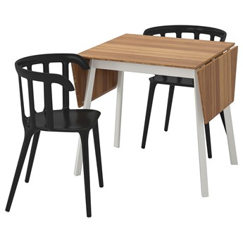 IKEA IKEA PS 2012 / IKEA PS 2012 Stół i 2 krzesła, bambus/czarny, 74 cm
