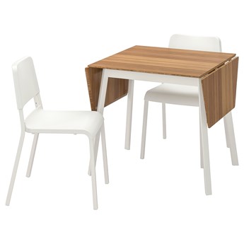 IKEA IKEA PS 2012 / TEODORES Stół i 2 krzesła, bambus biały/biały