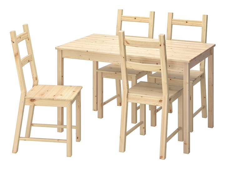 IKEA INGO / IVAR Stół i 4 krzesła, sosna, 120 cm