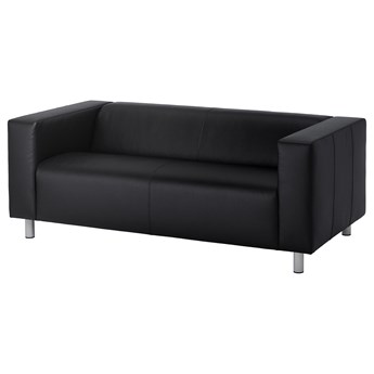 IKEA KLIPPAN Sofa 2-osobowa, Bomstad czarny, Szerokość: 177 cm
