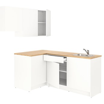 IKEA KNOXHULT Kuchnia narożna, biały, 182x183x220 cm