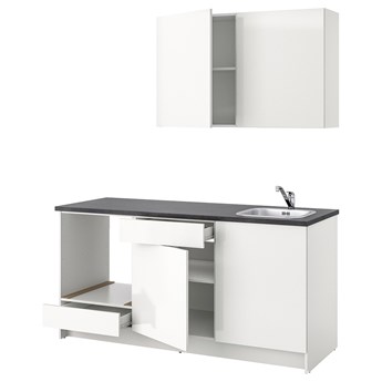 IKEA KNOXHULT Kuchnia, połysk biały, 180x61x220 cm