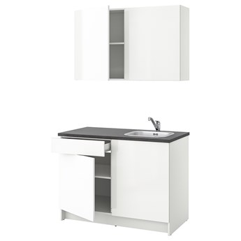 IKEA KNOXHULT Kuchnia, połysk biały, 120x61x220 cm