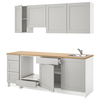 IKEA KNOXHULT Kuchnia, szary, 220x61x220 cm