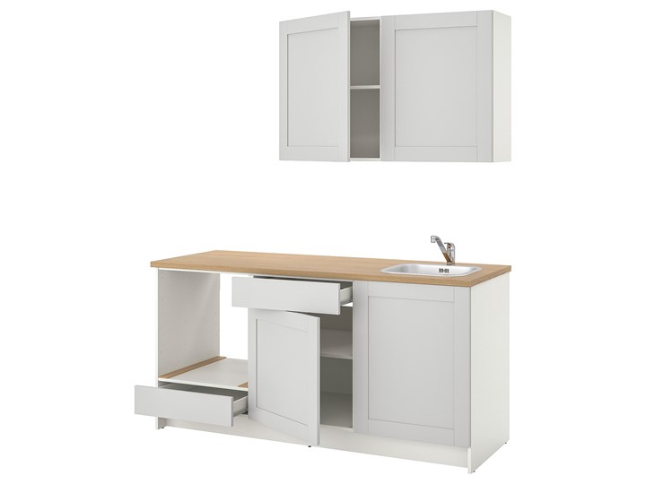 IKEA KNOXHULT Kuchnia, szary, 180 cm Zestawy gotowe Kategoria Zestawy mebli kuchennych