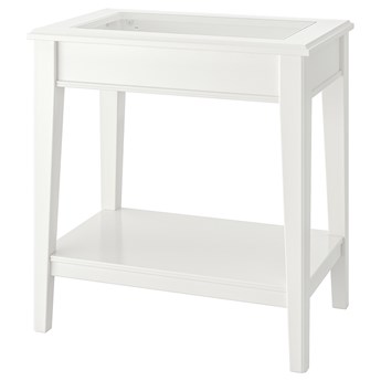 IKEA LIATORP Stolik, biały/szkło, 57x40 cm