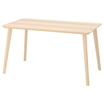 IKEA LISABO Stół, Okleina jesionowa, 140x78 cm