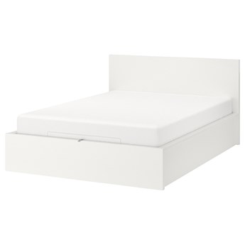 IKEA MALM Łóżko z pojemnikiem, Biały, 140x200 cm