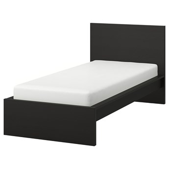 IKEA MALM Rama łóżka, wysoka, Czarnobrąz, 90x200 cm