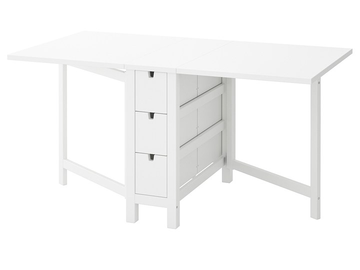 IKEA NORDEN Stół z opuszczanym blatem, Biały, 26/89/152x80 cm