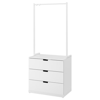 IKEA NORDLI Komoda, 3 szuflady, biały, 80x192 cm