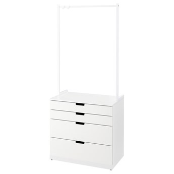 IKEA NORDLI Komoda, 4 szuflady, biały, 80x192 cm
