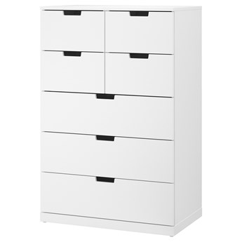 IKEA NORDLI Komoda, 7 szuflad, biały, 80x122 cm