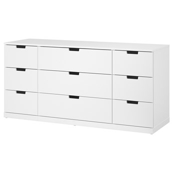 IKEA NORDLI Komoda, 9 szuflad, biały, 160x76 cm
