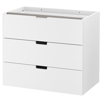 IKEA NORDLI Komoda modułowa/3 szuflady, biały, 80x68 cm