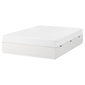 IKEA NORDLI Rama łóżka z szufladami, biały, 140x200 cm