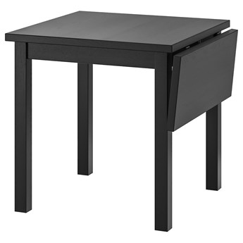 IKEA NORDVIKEN Stół z opuszcz blatem, Czarny, 74/104x74 cm