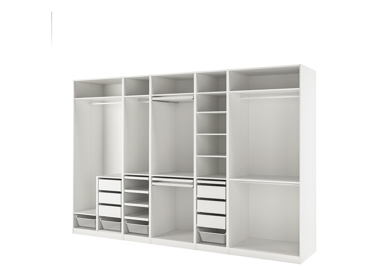 IKEA PAX Kombinacja szafy, biały, 375x58x236 cm