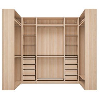 IKEA PAX Szafa narożna, dąb bejcowany na biało, 113/276/113x236 cm
