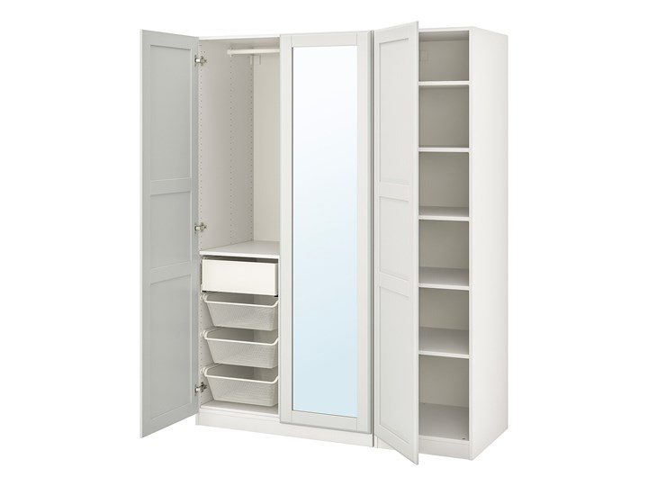 PAX / TYSSEDAL Kombinacja szafy Szerokość 150 cm Rodzaj frontów Mat Głębokość 60 cm Wysokość 201,2 cm Pomieszczenie Sypialnia