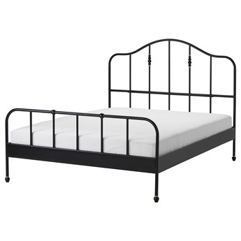 IKEA SAGSTUA Rama łóżka, czarny/Lönset, 160x200 cm