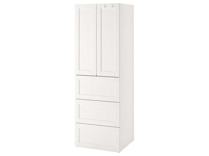 IKEA SMÅSTAD Szafa, Biały biała rama/z 3 szufladami, 60x57x181 cm Pomieszczenie Pokój nastolatka Płyta MDF Kategoria Szafy do garderoby