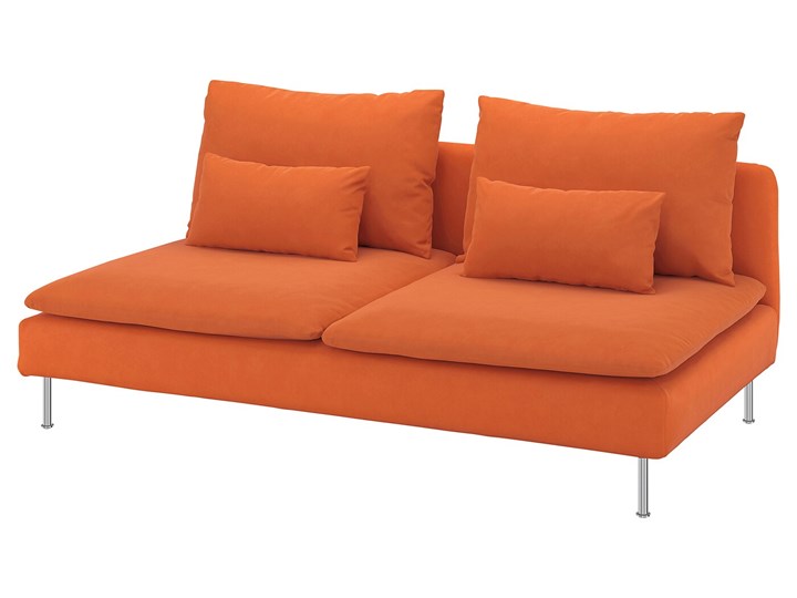 IKEA SÖDERHAMN Sekcja 3-osobowa, Samsta pomarańczowy, Szerokość: 186 cm Modułowe Powierzchnia spania