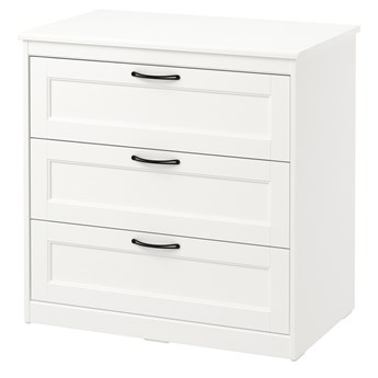 IKEA SONGESAND Komoda, 3 szuflady, biały, 82x81 cm