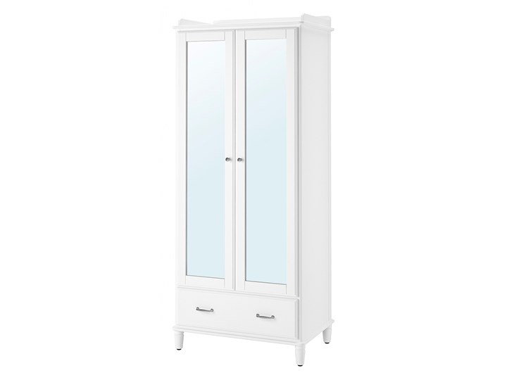 IKEA TYSSEDAL Szafa, biały/lustro, 88x58x208 cm Plastik Drewno Kategoria Szafy do garderoby Szerokość 88 cm Tworzywo sztuczne Płyta laminowana Głębokość 58 cm Rodzaj drzwi Uchylne