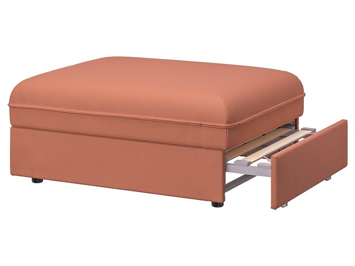 IKEA VALLENTUNA Moduł sofy rozkładanej, Kelinge rdzawy, Szerokość: 80 cm Typ Gładkie Modułowe Głębokość 100 cm Powierzchnia spania 80x200 cm