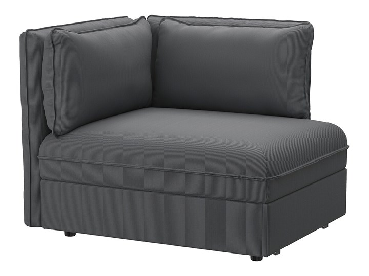 IKEA VALLENTUNA Moduł sofy rozkładanej z oparciem, Kelinge antracyt, Szerokość: 113 cm Modułowe Boki Bez boków