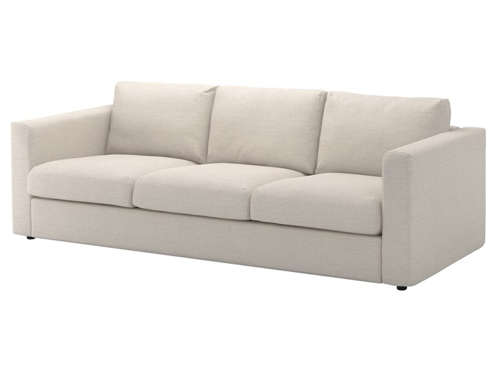 IKEA VIMLE Sofa 3-osobowa, Gunnared beżowy, Wysokość z poduchami oparcia: 83 cm