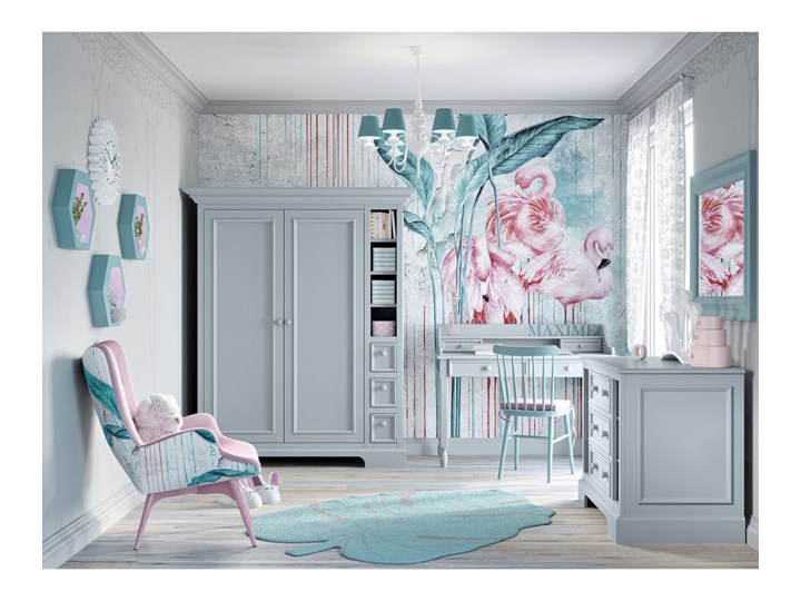 MAXIME Łóżeczko M1b , Kolor - Szary Płyta MDF Rozmiar materaca 70x140 cm