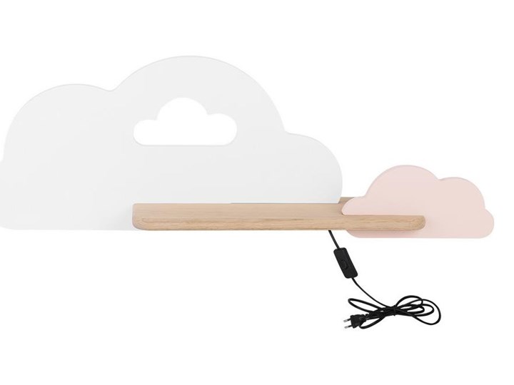 LED Kinkiet dla dzieci z półką CLOUD LED/5W/230V biały/różowy