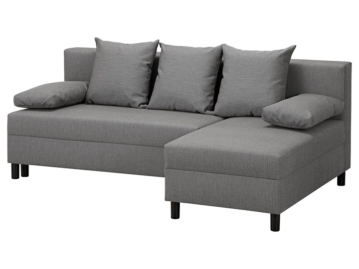 IKEA ANGSTA Rozkładana sofa 3-osobowa, z szezlongiem szary, Wysokość łóżka: 42.5 cm Prawostronne Liczba miejsc Dwuosobowy