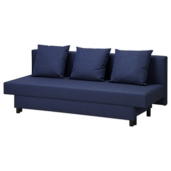 IKEA ASARUM Rozkładana sofa 3-osobowa, granatowy, Szerokość: 191 cm