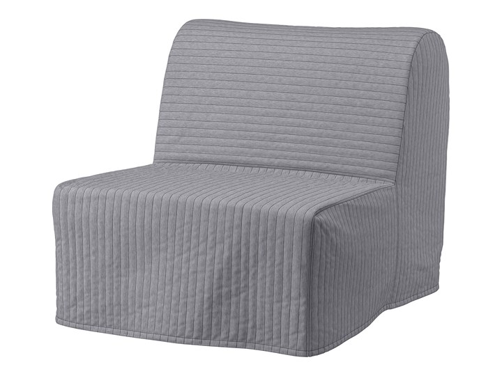 IKEA LYCKSELE LÖVÅS Fotel rozkładany, Knisa jasnoszary, Szerokość: 80 cm Tworzywo sztuczne Bawełna Wysokość 87 cm Tkanina Głębokość 100 cm Pomieszczenie Salon