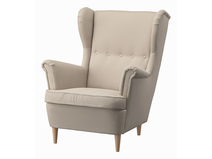 IKEA STRANDMON Fotel uszak, Kelinge beżowy, Szerokość: 82 cm Drewno Pomieszczenie Salon Tworzywo sztuczne Tkanina Kategoria Fotele do salonu
