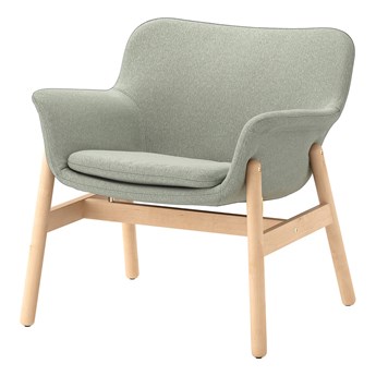 IKEA VEDBO Fotel, Gunnared jasnozielony, Wysokość z poduchami oparcia: 75 cm