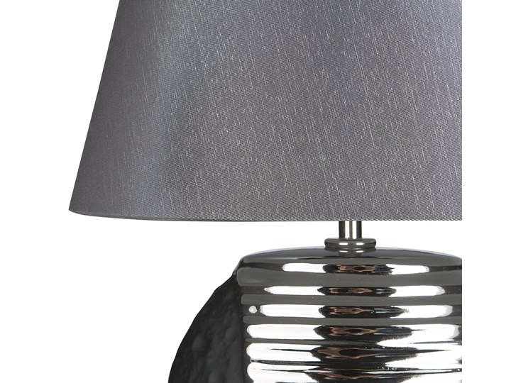 Lampka nocna czarna ze srebrnym ceramiczna ozdobna Lampa dekoracyjna Lampa z kloszem Lampa nocna Styl Klasyczny