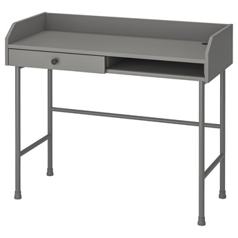IKEA HAUGA Biurko, Szary, 100x45 cm