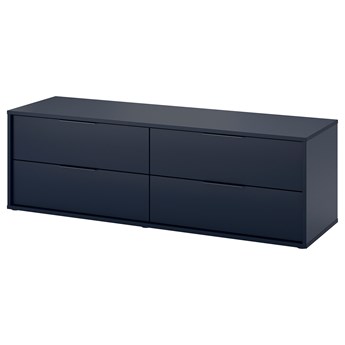 IKEA NORDMELA Komoda, 4 szuflady, czarnoniebieski, 159x50 cm
