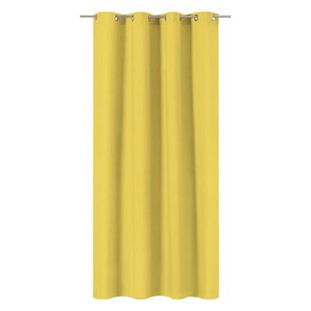 Zasłona Pharell żółta 140 x 280 cm na przelotkach Inspire