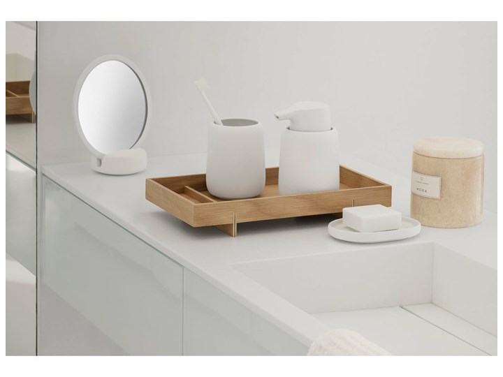 ceramiczny dozownik do mydła biały WHITE seria SONO BLOMUS Ceramika Szkło Silikon Drewno Dozowniki Stal Tworzywo sztuczne Kategoria Mydelniczki i dozowniki