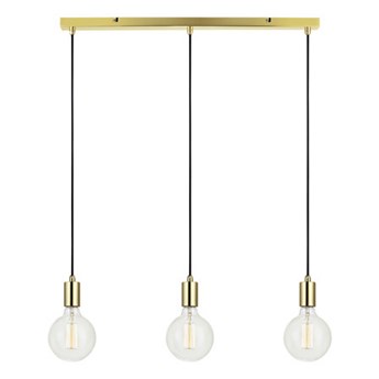 Markslojd lampa wisząca Sky 106335 mosiądz potrójna na listwie 68cm /