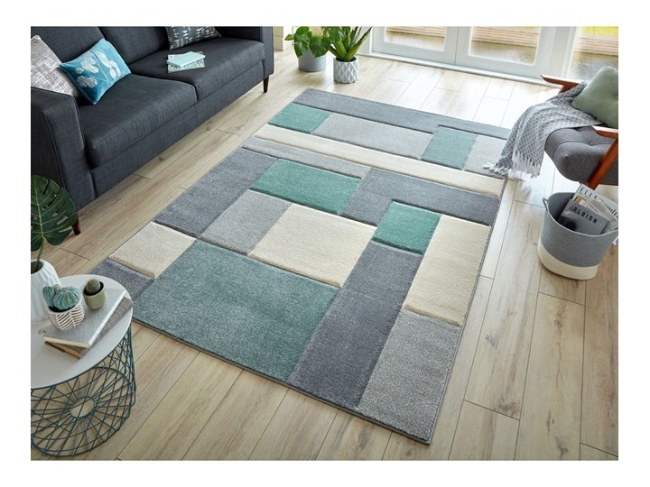 Zielono-szary dywan Flair Rugs Cosmos, 80x150 cm Dywany Prostokątny Juta Kolor Miętowy Syntetyk Kategoria Dywany